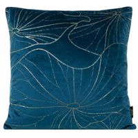 POSZEWKA WELUR VELVET WZÓR 45X45 CM GRANATOWA