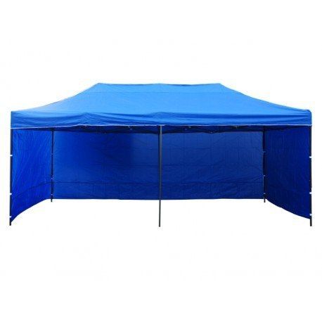 Pawilon handlowy ekspresowy - 3x6 m - 3 ściany - niebieski zdjęcie 3