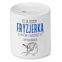 Skarbonka Fryzjera Fryzjerki Ja Jestem Fryzjerką Z Nadrukiem Ze Zdjęciem