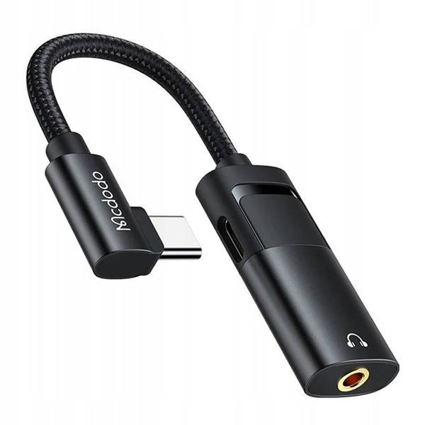 MCDODO PRZEJŚCIÓWKA ADAPTER USB TYP C DO AUX + USB-C DO SŁUCHAWEK ŁADOWANIA zdjęcie 4