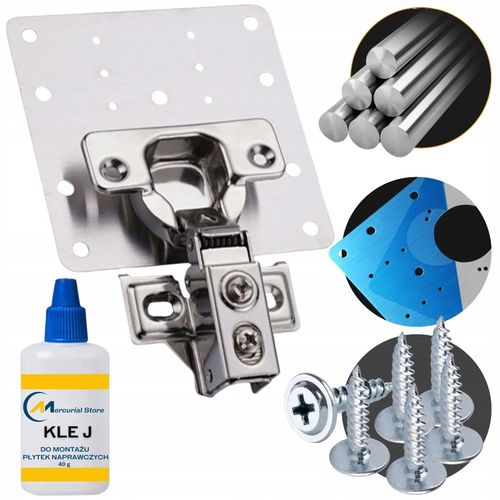 24x ZESTAW NAPRAWCZY ZAWIASU PŁYTKA NAPRAWCZA DO NAPRAWY WYRWANYCH na Arena.pl