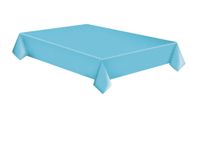 Obrus papierowy niebieski w białe kropki, 120x180 cm