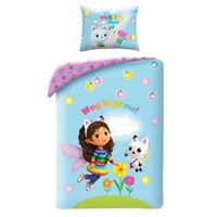Pościel bawełniana dla dzieci 160x200 Koci Domek Gabi Gabii Komplet