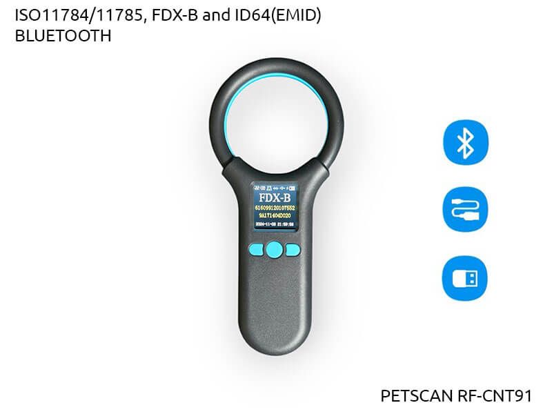 Czytnik do identyfikacji  zwierząt PetScan RF-CNT91-CZARNY zdjęcie 2