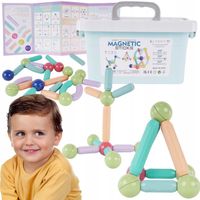 Zestaw magnetycznych klocków konstrukcyjnych dla dzieci 36 el. KUFEREK