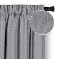 Zasłona blackout 100% CORITA stalowa 140x270 taśma wave RESTILO