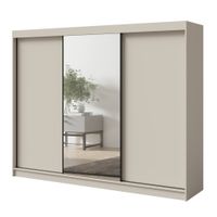 Szafa przesuwna z lustrem Fiore 3D1L 250 Kaszmir/Czarny