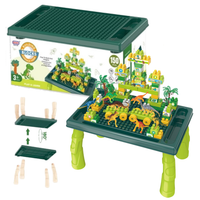 Duży Zestaw Klocków Klocki Dinozaury Stolik Dla Dzieci Ukłądanka Figurki