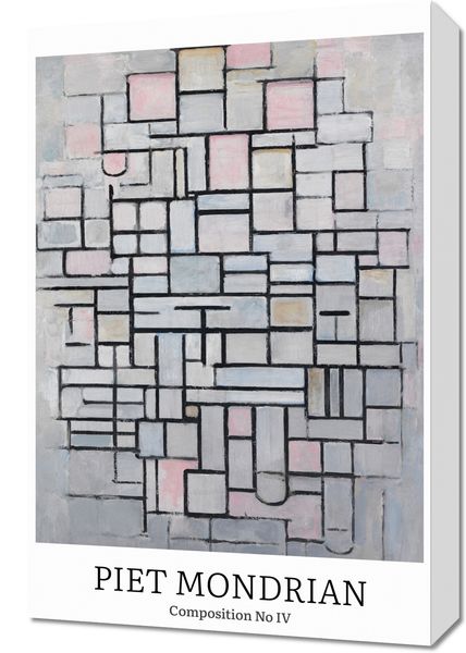 Obraz 40x60cm Design Composition 4, Mondrian Vintage do Salonu zdjęcie 1