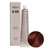 3DELUXE Farba do włosów - Ciemny Intensywny Czerwony Blond 6.66 - 100ml