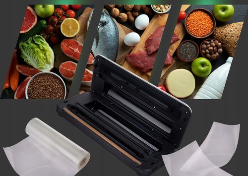 Zgrzewarka próżniowa Pakowarka żywności Automatyczna Roczny zapas folii 26m na Arena.pl