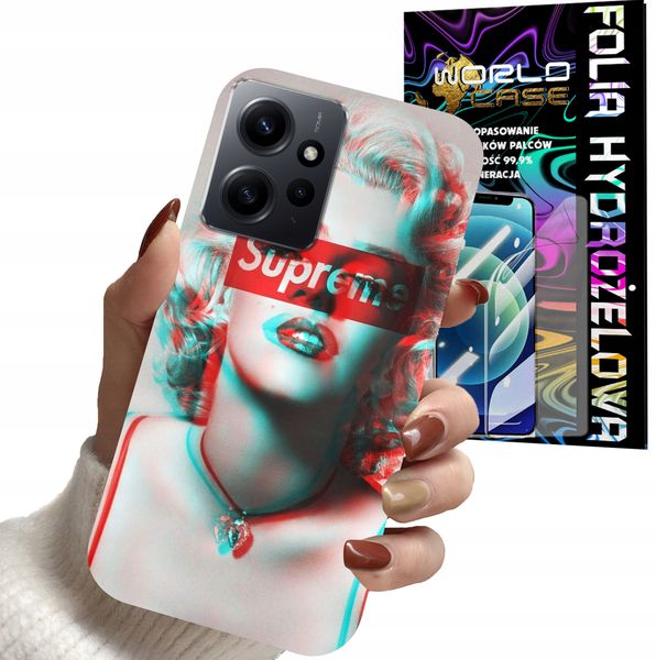 ETUI DO XIAOMI NOTE 12 4G - Monroe MODNE KOBIECE WZORY + FOLIA zdjęcie 1
