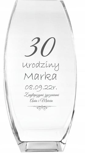 Wazon z grawer PREZENT na ślub wesele Jubileusz na Arena.pl
