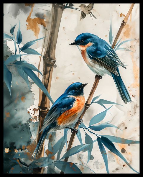 Plakat 40x50cm Trzy Ptaki zdjęcie 2