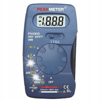 MULTIMETR MIERNIK PRĄDU CYFROWY ELEKTRYCZNY LCD KIESZONKOWY PeakMeter