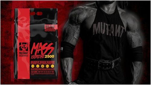 Gainer 9kg Bcaa L-glutamina Mutant Mass XXXtreme MASA SIŁA wanilia na Arena.pl