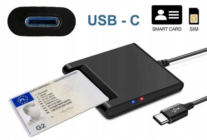 Czytnik karty kierowcy USB-C do telefonu z PROGRAMEM zdjęcie 1