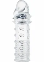 toyjoy power stud sleeve transparentny rękaw intymny z wypustkami tpe