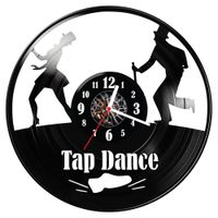 Zegar ścienny z płyty winylowej Tap dance 990.14