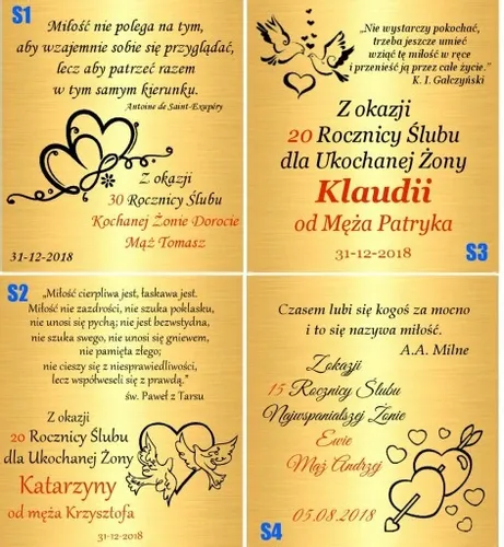 Złoty Łańcuszek Serce Serduszko Grawer na Arena.pl