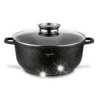GARNEK na INDUKCJĘ do PIEKARNIKA Gaz DUŻY Konighoffer Pollo Black 6,5l 28cm