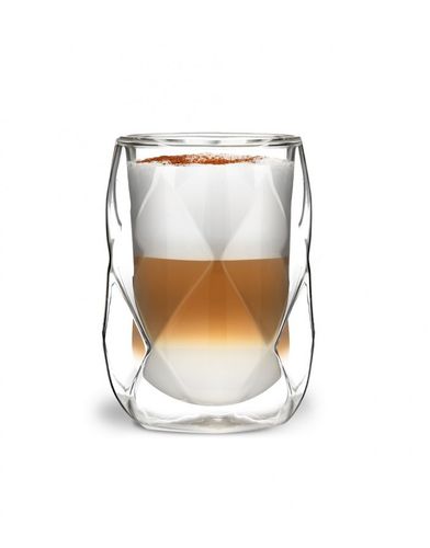 Szklanki Termiczne z Podwójną Ścianką Vialli Design Geo 350ml Kawy Latte x6 na Arena.pl