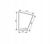 szyba drzwi dolne - dół do ciągnika URSUS C-360 kabina Szczytno