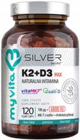 Myvita Silver K2+D3 MAX 120 kap dla zdrowych kości, zębów i mięśni