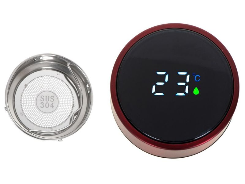 Kubek termiczny termos smart LED 500ml bordowy zdjęcie 5