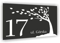 Tabliczka Tablica ADRESOWA antracyt 30x20 numer domu ulica DRZEWO
