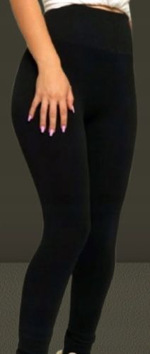 LEGGINSY z wysokim stanem spodnie z panelem czarne ELASTYCZNE 3/4XL na Arena.pl