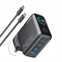 Ładowarka sieciowa Anker B2697GZ1 3x USB-C / USB 140W Czarna + kabel USB-C