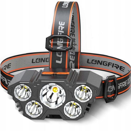 MOCNA LATARKA CZOŁOWA NA GŁOWĘ CZOŁÓWKA 5 LED CREE XPE T6 AKUMALOTOR na Arena.pl