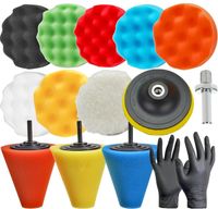 ZESTAW GĄBEK DO POLEROWANIA 80MM GĄBKI POLERSKIE + GĄBKI STOŻKOWE DO FELG