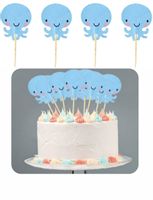 Pikery do babeczek ośmiornice, 8 szt.