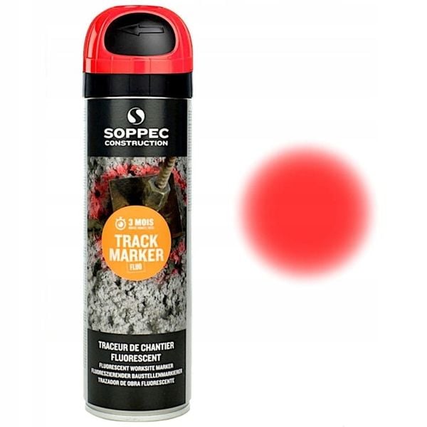 FARBA GEODEZYJNA SPRAY SOPPEC TRACK MARKER 12szt zdjęcie 9