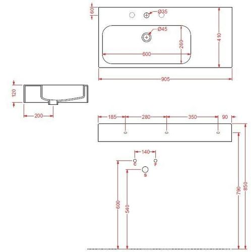 Umywalka Block 90x41cm ARTCERAM na Arena.pl