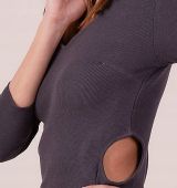 SUKIENKA DAMSKA z wycięciami SZARA roz.''M,,