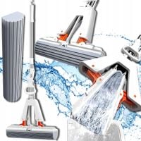 MOP GĄBKOWY DUŻY MOP PRZENOŚNY MINI Z WYCISKACZEM SZCZOTKA DO MYCIA