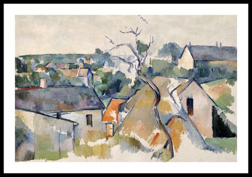 Plakat 60x40cm Rooftops, Paul Cezanne Vintage do Salonu na Arena.pl