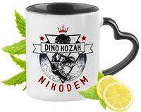 Kubek Czarny Z Uszkiem W Kształcie Serca Dla Nikodema Idealny Na Prezent