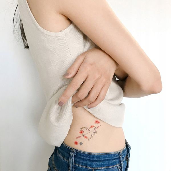 Tatuaż tattoo kolorowy extra jakość 2szt. Love zdjęcie 1