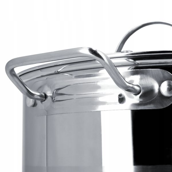 GARNEK GAR Z POKRYWKĄ INDUKCJA STAL 24 cm 9 L zdjęcie 3