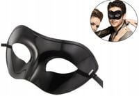 Czarna Wenecka Męska Maska Przebranie Bal Karnawałowy Sylwester P1/p2