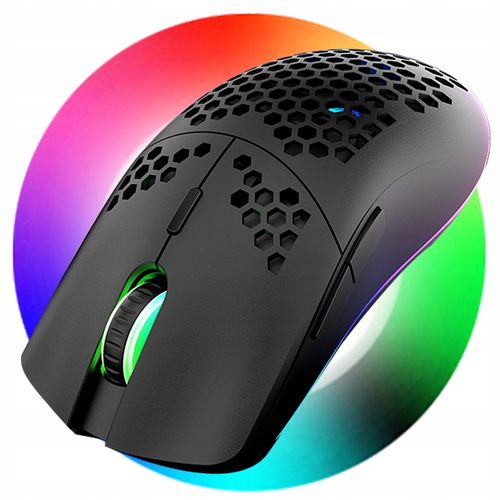 Myszka bezprzewodowa KOMPUTEROWA RGB 7 PRZYCISKÓW DO GIER sensor optyczny na Arena.pl