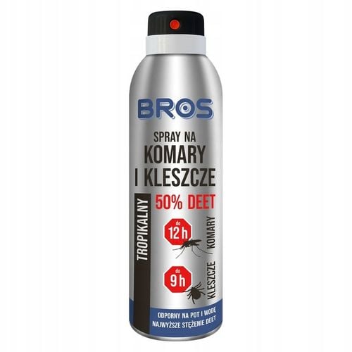 Spray Na Komary i Kleszcze 50 % Deet 90 ml SKUTECZNY DO 12H Bros x 2 sztuki na Arena.pl