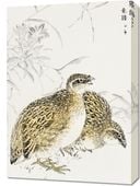 Obraz 50x70cm Quail, Kashu Japoński Vintage do Salonu