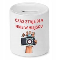 Skarbonka Dla Fotografa Czas Staje W Miejscu Z Nadrukiem Ze Zdjęciem