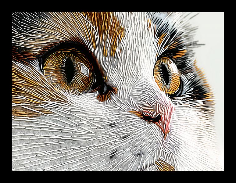 Plakat 20x15cm Nitkowany Kot zdjęcie 2
