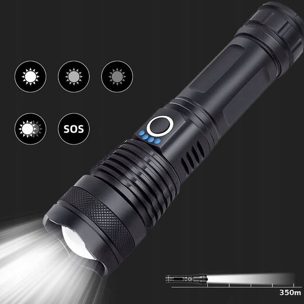 MOCNA LATARKA TAKTYCZNA LED XHP50 ZOOM WOJSKOWA zdjęcie 13